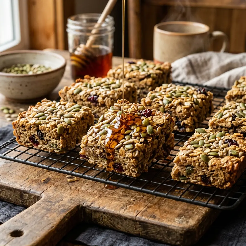 Oak Bark Park Maple Pumpkin Seed Bars